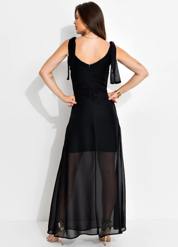 Quintess - Vestido Preto em Chiffon 3