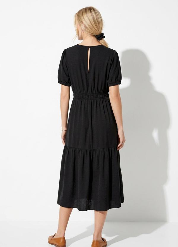 Bimini - Vestido Preto em Crepe Plano 2