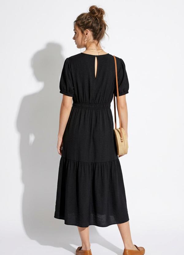 Bimini - Vestido Preto em Crepe Plano 6