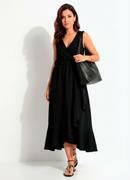 Vestido Preto em Crepe Plano