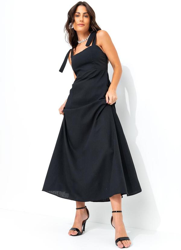 Quintess - Vestido Preto em Linho 4