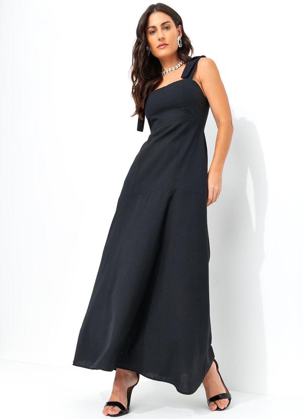 Quintess - Vestido Preto em Linho 5