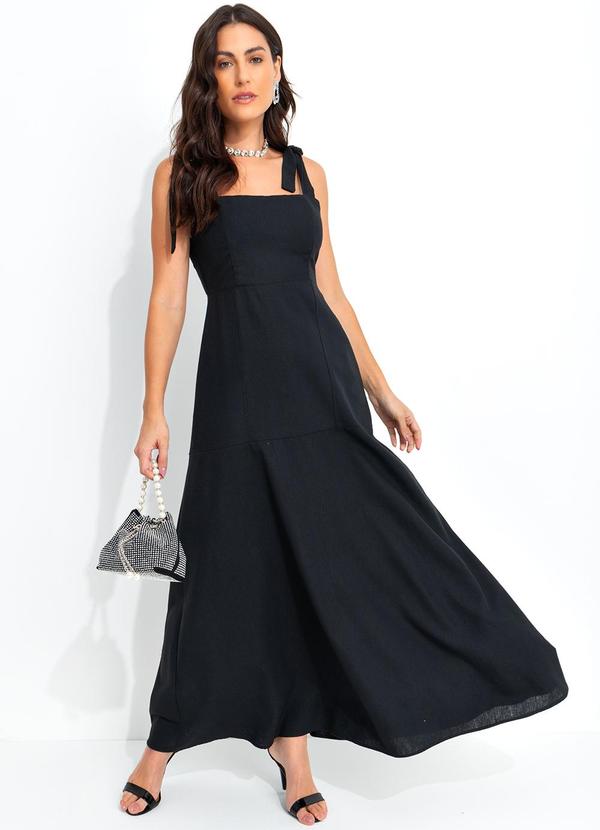 Quintess - Vestido Preto em Linho 6