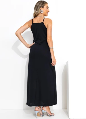 Bimini - Vestido Preto em Malha Crepe - BIMINI