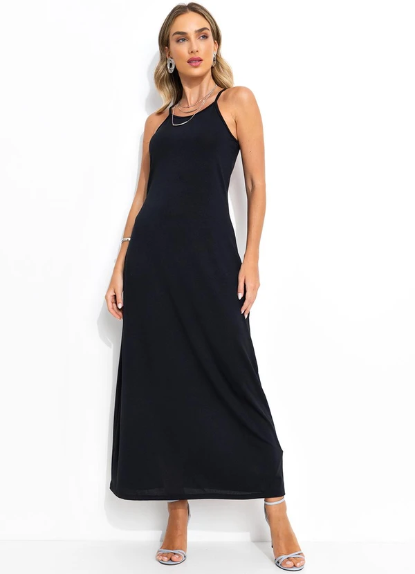 Bimini - Vestido Preto em Malha Crepe 3