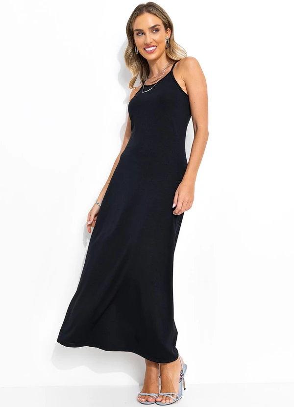 Bimini - Vestido Preto em Malha Crepe 4