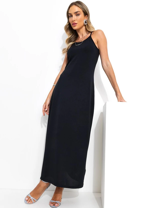 Bimini - Vestido Preto em Malha Crepe 5