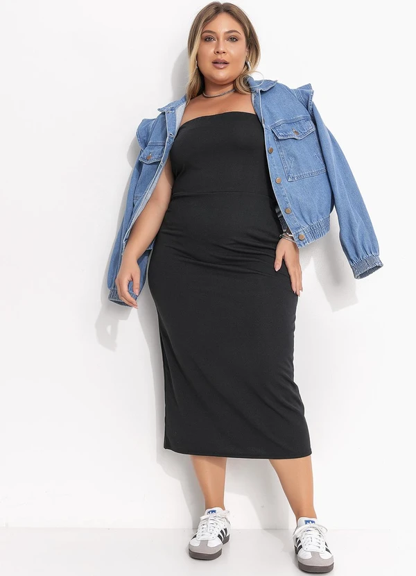 Quintess - Vestido Preto em Malha Crepe 6