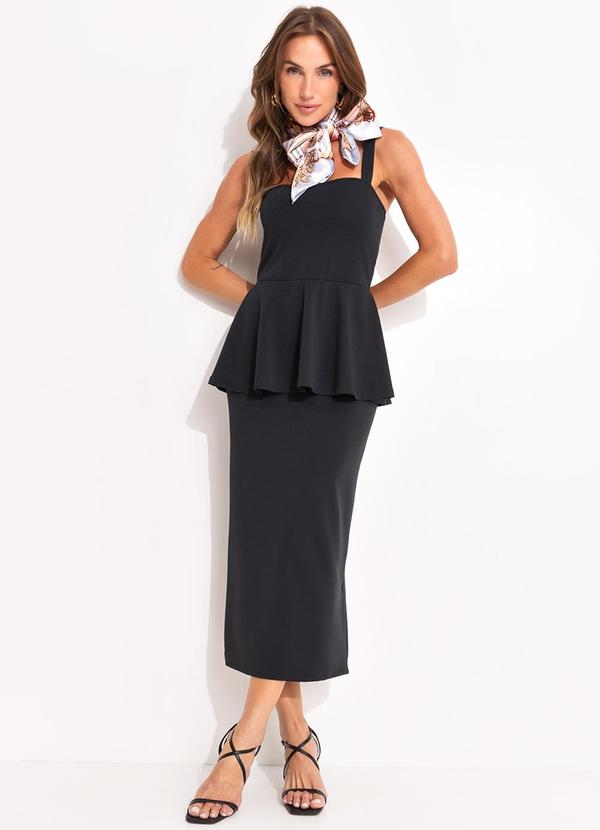 Quintess - Vestido Preto em Malha Crepe 4