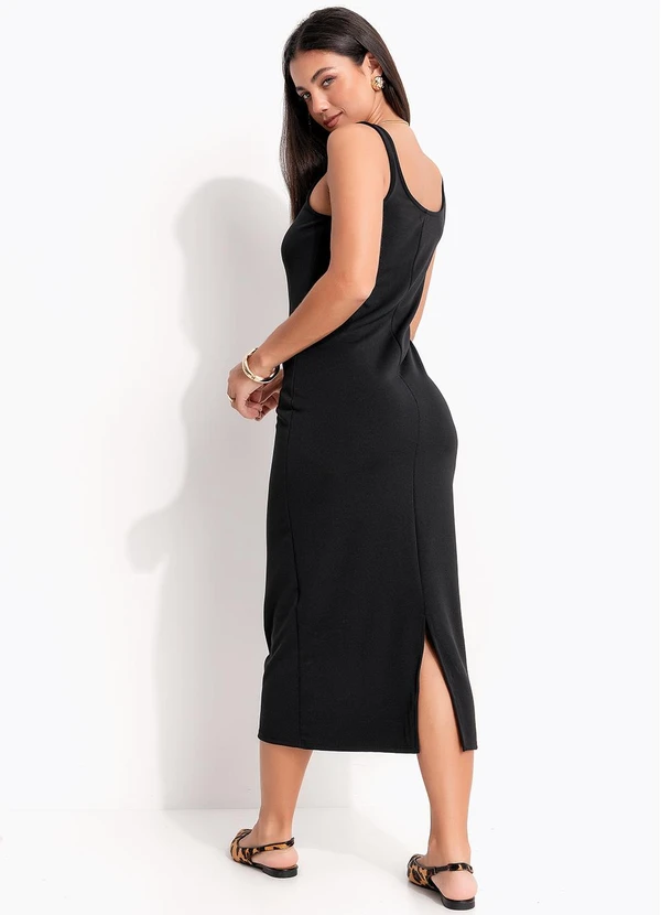 Quintess - Vestido Preto em Malha Crepe 2