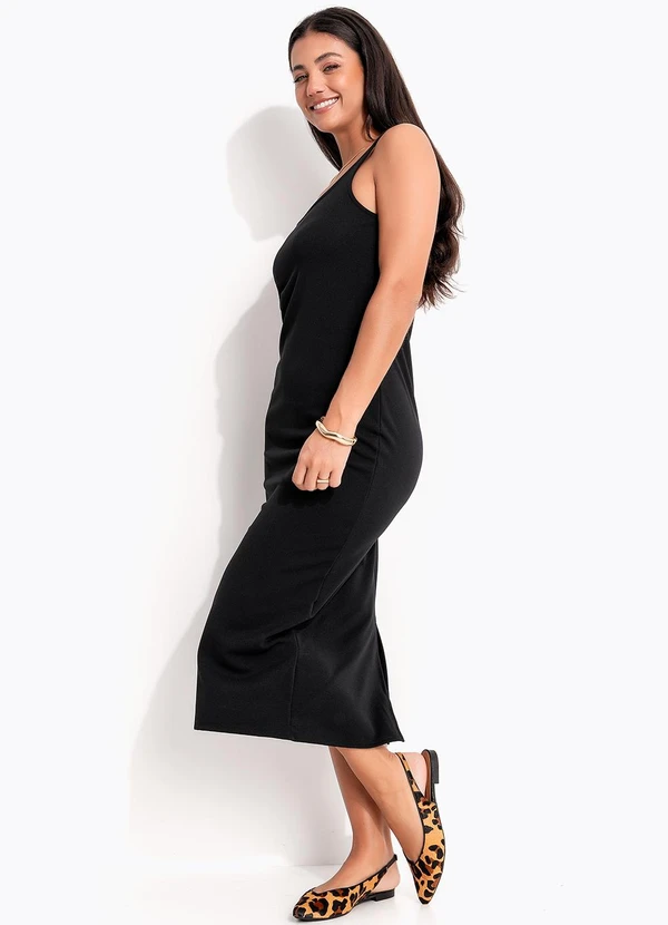 Quintess - Vestido Preto em Malha Crepe 1