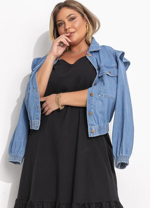 Quintess - Vestido Preto em Malha de Algodão 12