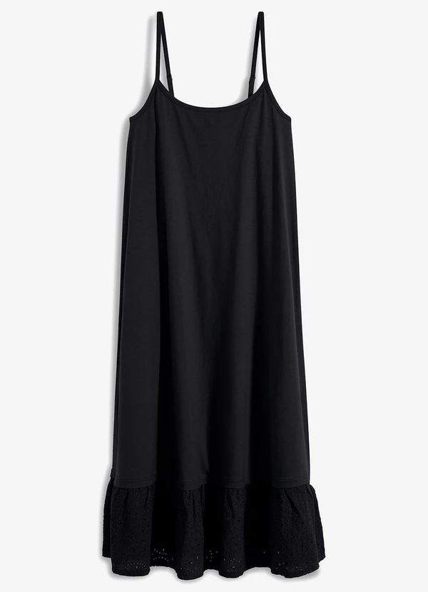 Quintess - Vestido Preto em Malha de Algodão 13