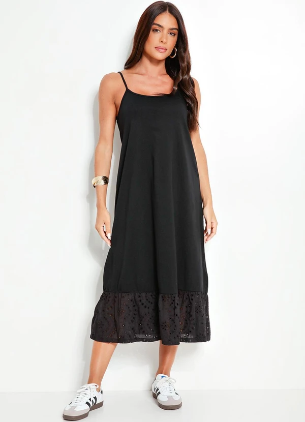 Quintess - Vestido Preto em Malha de Algodão 2