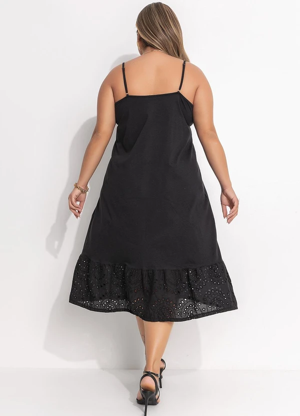 Quintess - Vestido Preto em Malha de Algodão 7