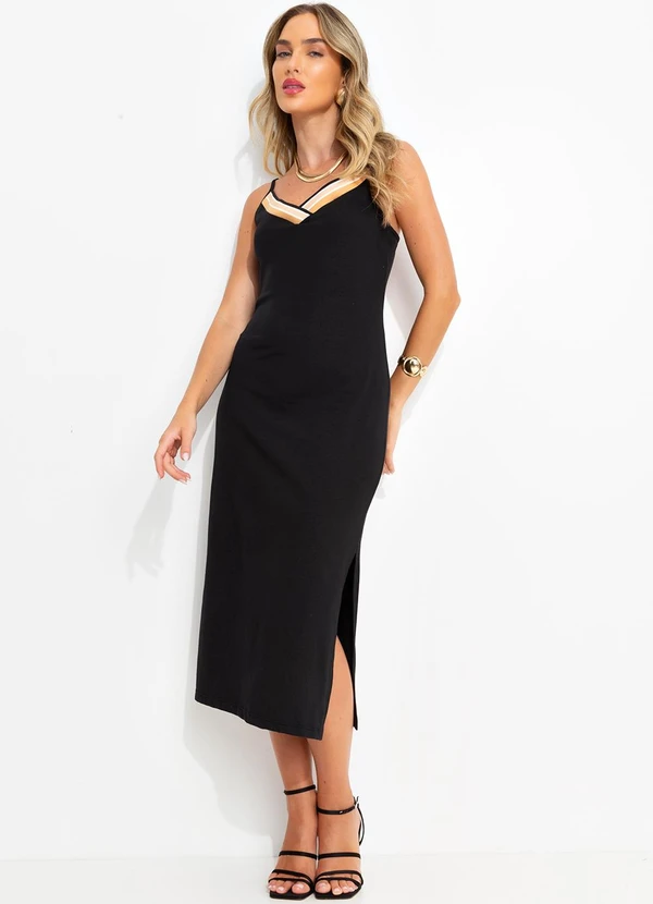 Bimini - Vestido Preto em Malha de Algodão 3