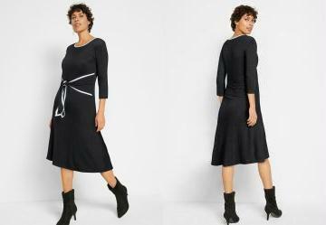 Vestido Preto em Malha de Viscose