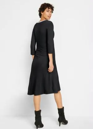 bonprix - Vestido Preto em Malha de Viscose - BONPRIX