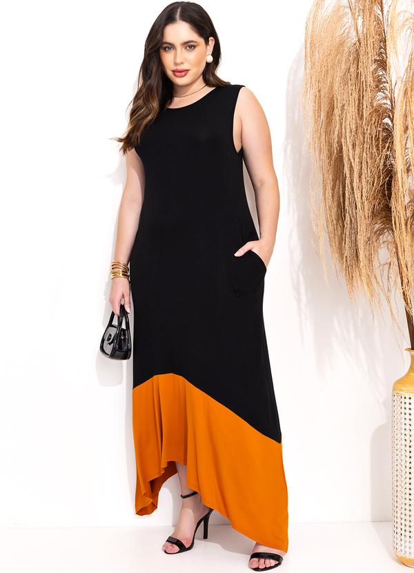 Quintess - Vestido Preto em Malha de Viscose 5