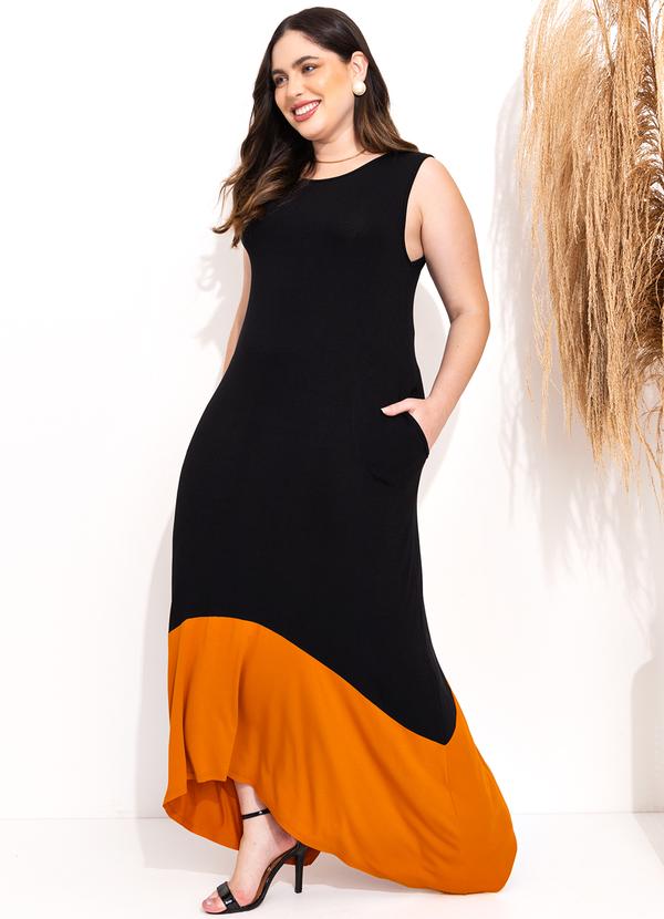 Quintess - Vestido Preto em Malha de Viscose 7