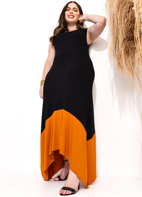 Quintess - Vestido Preto em Malha de Viscose 8