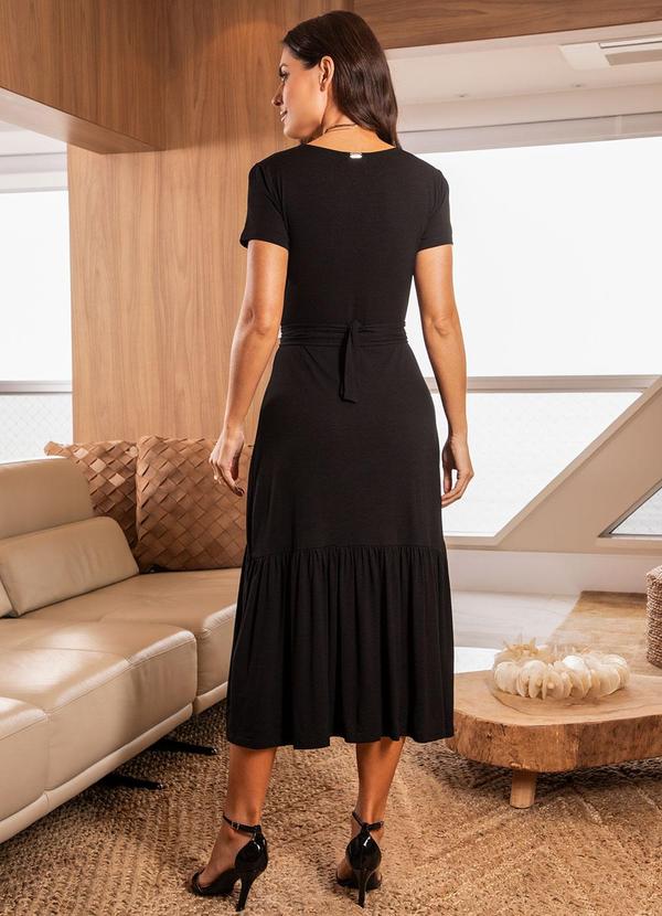 Quintess - Vestido Preto em Malha de Viscose 4