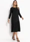 Quintess - Vestido Preto em Malha de Viscose - variação: Preto