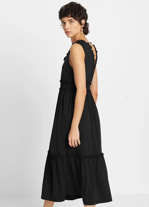 bonprix - Vestido Preto em Malha Fria 4