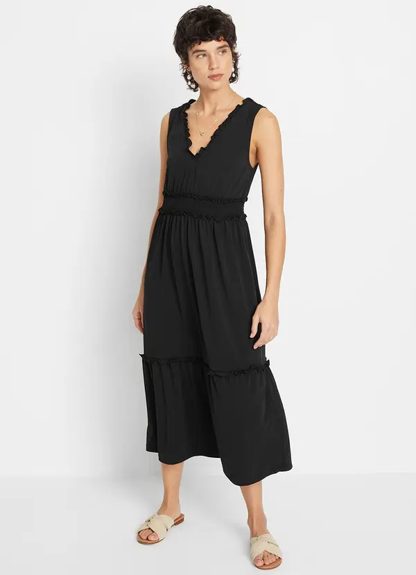 bonprix - Vestido Preto em Malha Fria 3