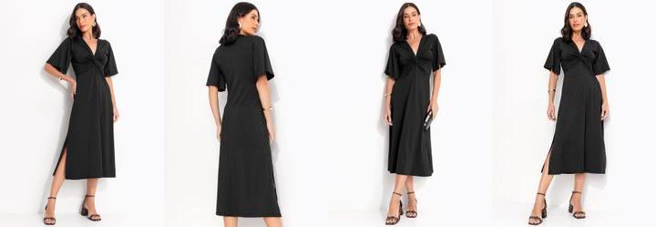 Vestido Preto em Malha Fria