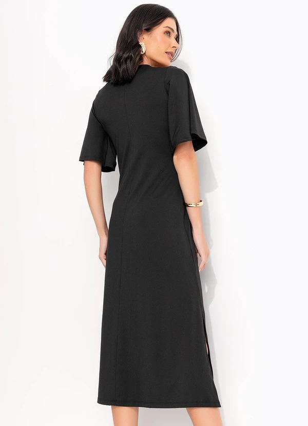 Quintess - Vestido Preto em Malha Fria 2