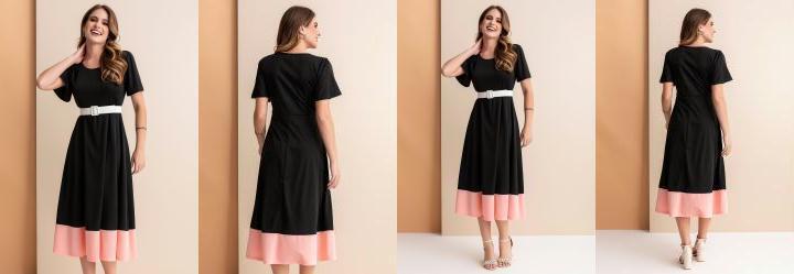 Vestido Preto em Malha