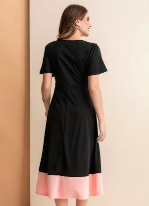 Rosalie - Vestido Preto em Malha - ROSALIE