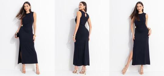 Vestido Preto em Moletinho