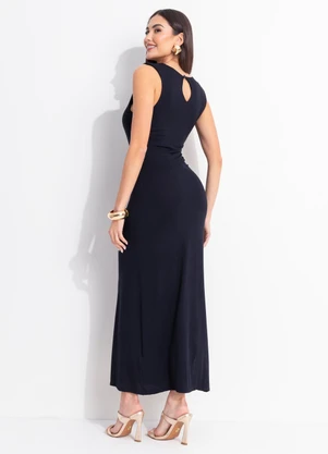 Quintess - Vestido Preto em Moletinho - QUINTESS