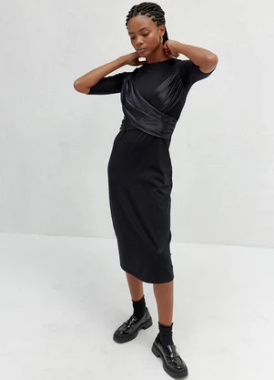 bonprix - Vestido Preto em Neoprene - BONPRIX