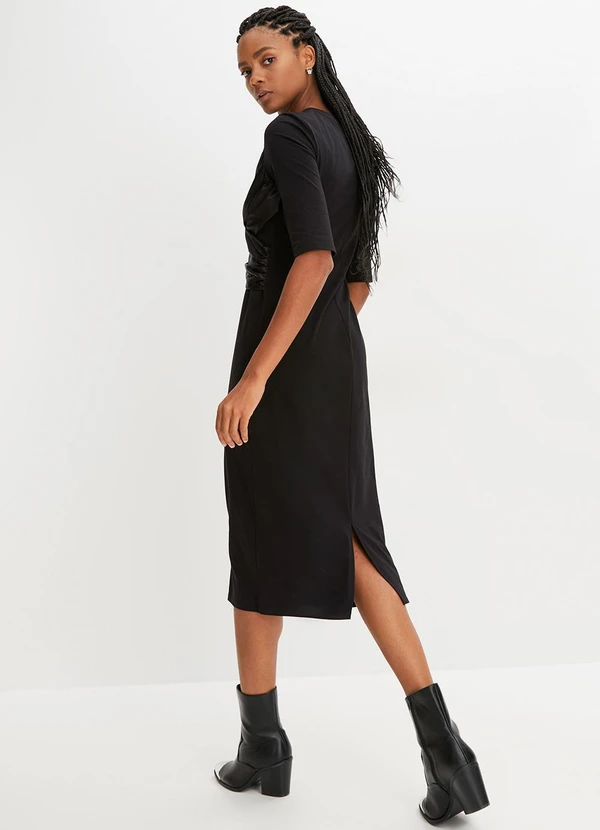 bonprix - Vestido Preto em Neoprene 2