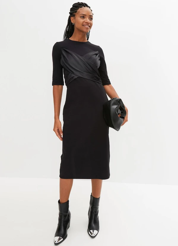 bonprix - Vestido Preto em Neoprene 3