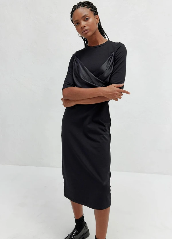 bonprix - Vestido Preto em Neoprene 4