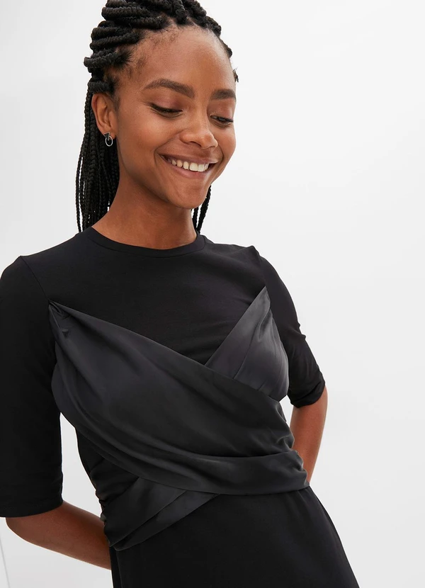 bonprix - Vestido Preto em Neoprene 7