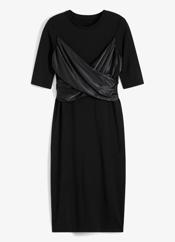 bonprix - Vestido Preto em Neoprene 8