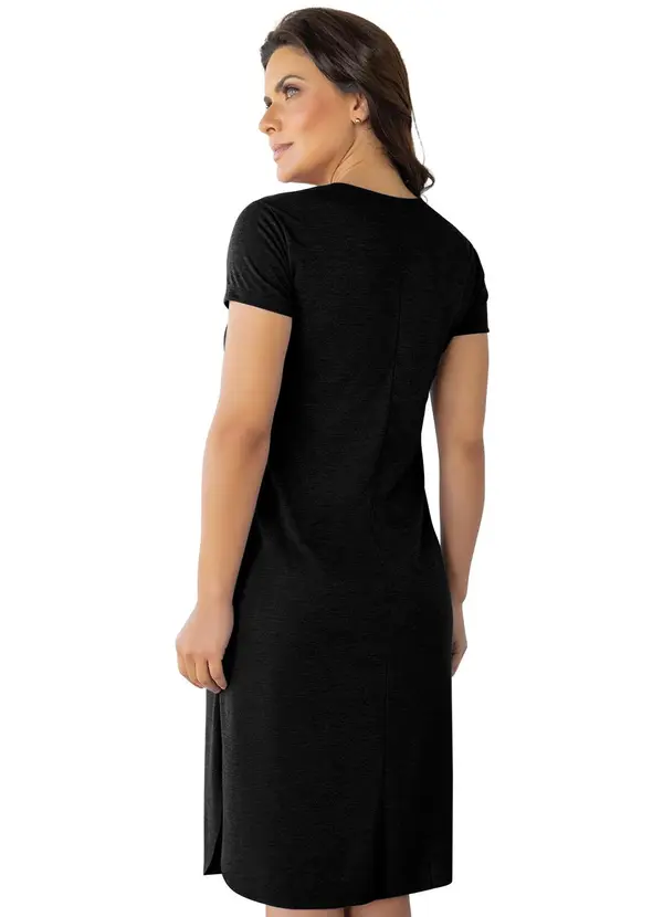 Moda Pop - Vestido Preto em Poliviscose 2