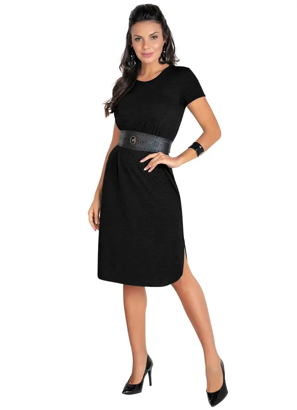Moda Pop - Vestido Preto em Poliviscose 3