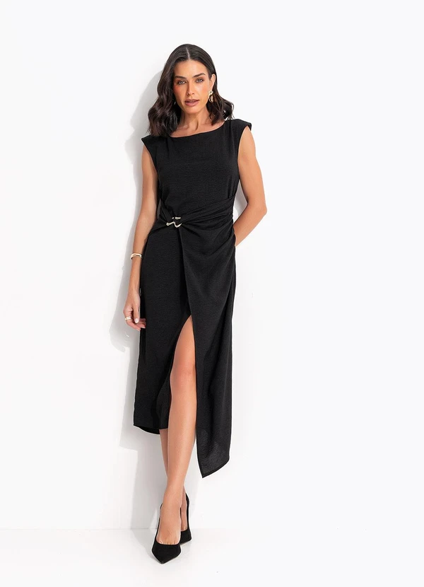 Quintess - Vestido Preto em Tecido Air Flow 5