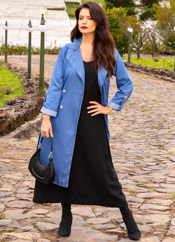 Quintess - Vestido Preto em Tecido Plano de Alfaiataria 7