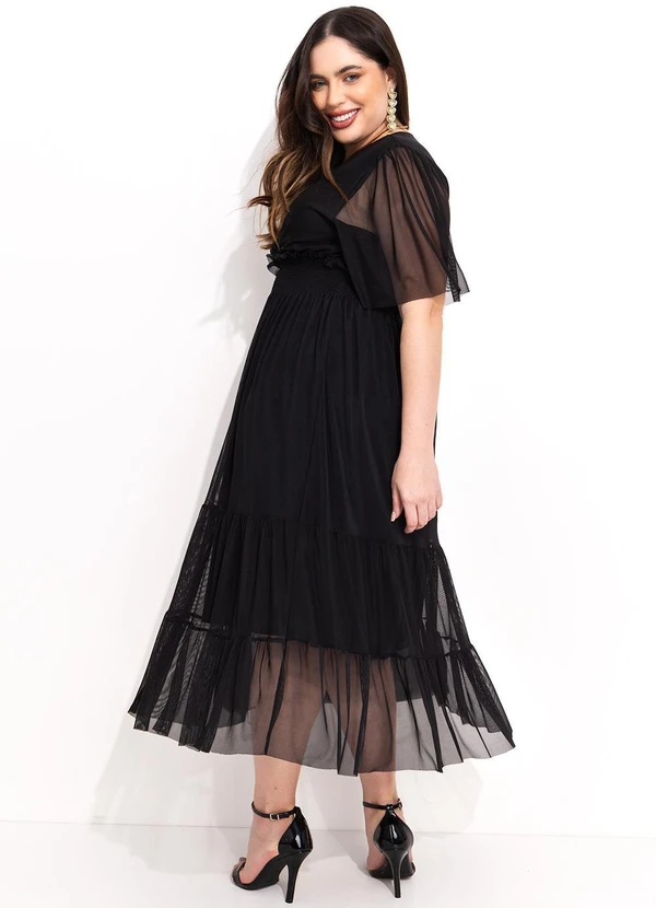 Quintess - Vestido Preto em Tule 14