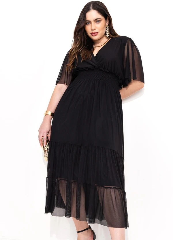 Quintess - Vestido Preto em Tule 15