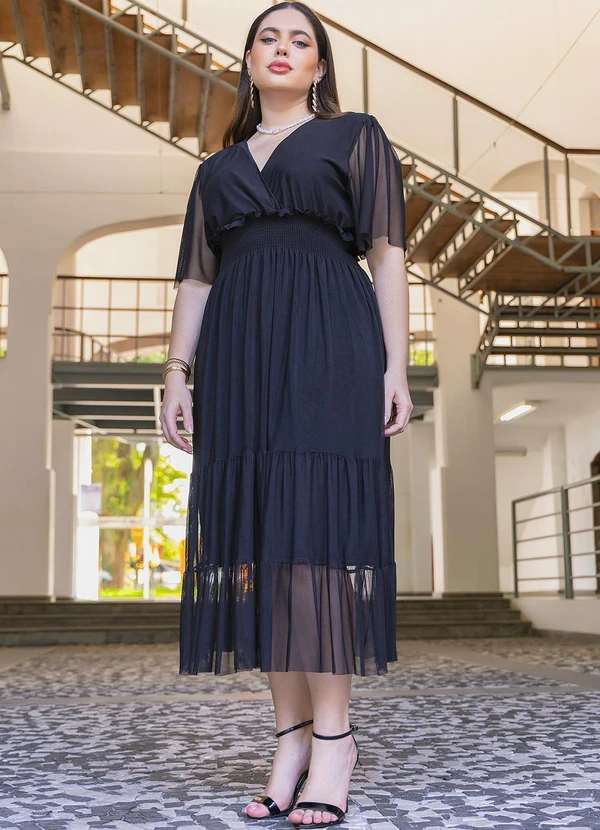 Quintess - Vestido Preto em Tule 6