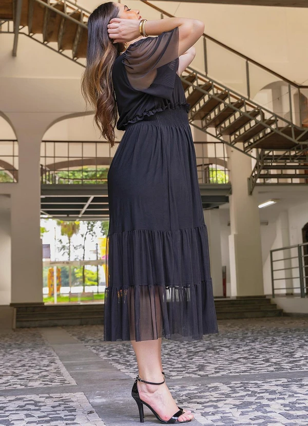 Quintess - Vestido Preto em Tule 9