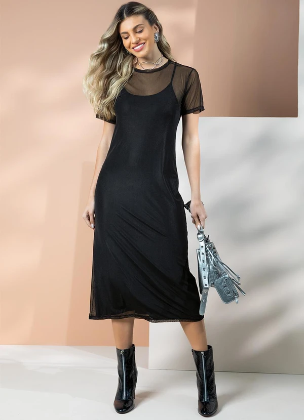 Quintess - Vestido Preto em Tule 3